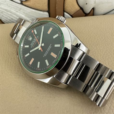 rolex milgauss vetro plastica|rolex milgauss 116400 price.